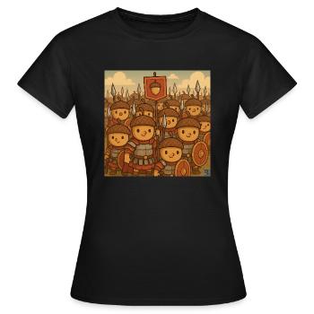 Eichel Heer – Niedliche Nuss-Legion - Frauen T-Shirt - Schwarz - Vorne - AI Model Female 172 dark (172cm)