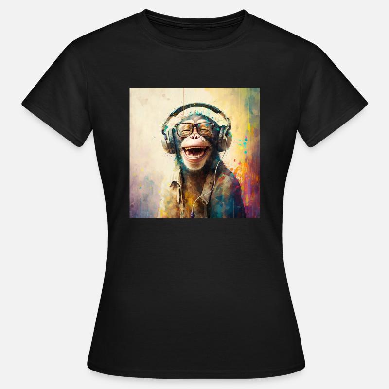 Crazy Monkey - Women's T-Shirt - black