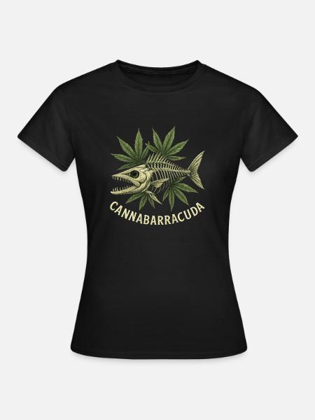 Cannabarracuda - Frauen T-Shirt - Schwarz