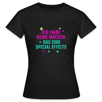 Keine Macken - Special Effects ;) - Frauen T-Shirt - Schwarz - Vorne - AI Model Female 172 dark (172cm)