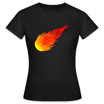 Feuerball - Frauen T-Shirt - Schwarz - Vorne - AI Model Female 172 dark (172cm)