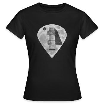 Matériel de guitare Full Moon - T-shirt Femme - noir - Devant - AI Model Female 172 dark (172cm)