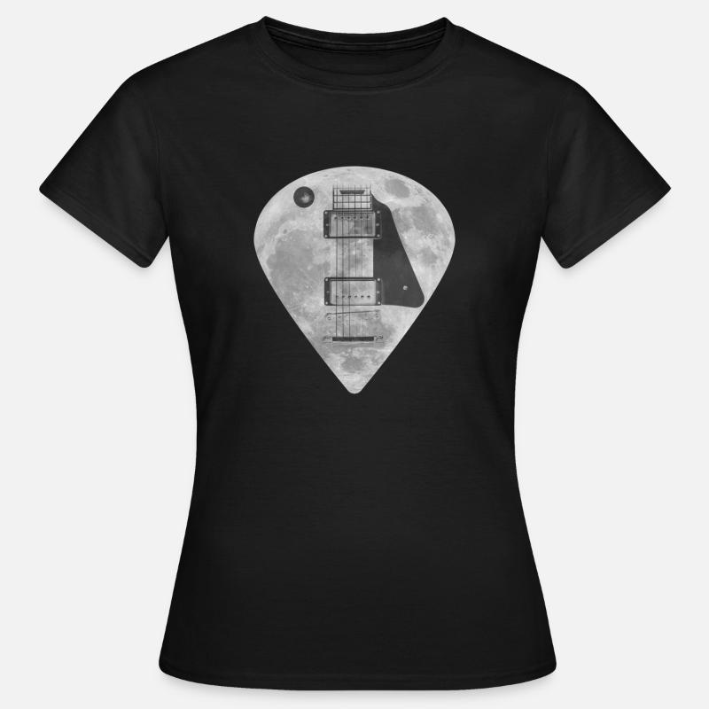 Guitar Hardware Full Moon Guitar Pick - Women's T-Shirt - black