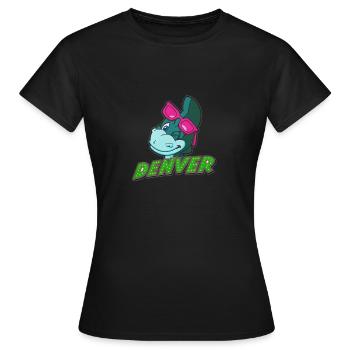 Lächelndes Denver - Frauen T-Shirt - Schwarz - Vorne - AI Model Female 172 dark (172cm)
