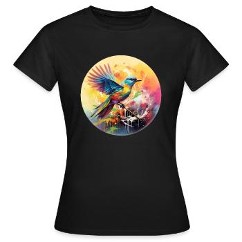 Vogel Singvogel Geschenk für Vogel Fans Natur - Frauen T-Shirt - Schwarz - Vorne - AI Model Female 172 dark (172cm)