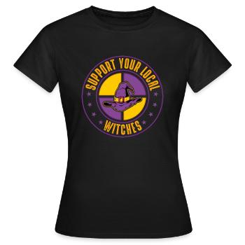 Sorcières - T-shirt Femme - noir - Devant - AI Model Female 172 dark (172cm)