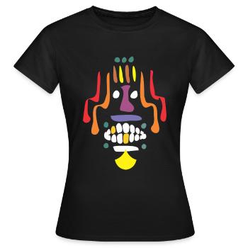 African smile - T-shirt Femme - noir - Devant - AI Model Female 172 dark (172cm)
