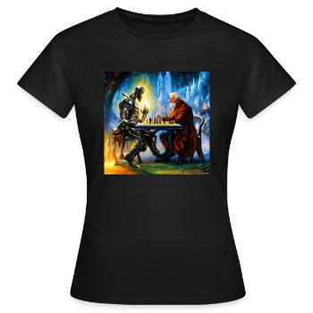 Draw - Women's T-Shirt - black - Front - AI Model Female 172 dark (172cm)