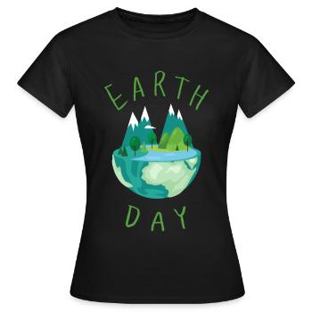 Earth Day Klimawandel - Frauen T-Shirt - Schwarz - Vorne - AI Model Female 172 dark (172cm)