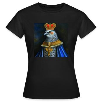 Eagle in the crown - Women's T-Shirt - black - Front - AI Model Female 172 dark (172cm)