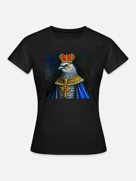 Adler in der Krone - Frauen T-Shirt - Schwarz