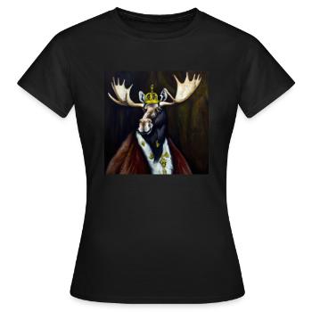 Orignal dans la couronne - T-shirt Femme - noir - Devant - AI Model Female 172 dark (172cm)