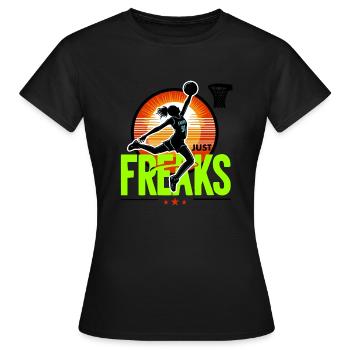 Just Freaks Basketball Girl Team - Just Freaks ® - Women's T-Shirt - black - Front - AI Model Female 172 dark (172cm)
