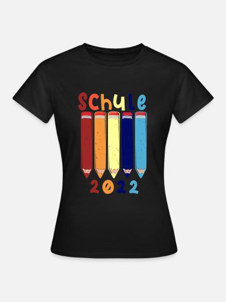 Kinder Schulbeginn Stifte Schule 2022 T shirt - Frauen T-Shirt - Schwarz