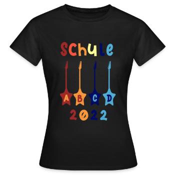 Schule 2022 ABCD Rockgitarre T shirt - Frauen T-Shirt - Schwarz - Vorne - AI Model Female 172 dark (172cm)
