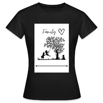 Family - Frauen T-Shirt - Schwarz - Vorne - AI Model Female 172 dark (172cm)
