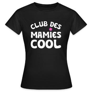 club des mamies cool - T-shirt Femme - noir - Devant - AI Model Female 172 dark (172cm)