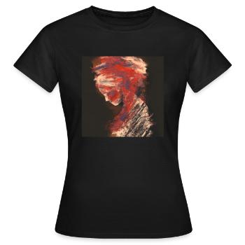 ABSTRAIT DIGITAL ART - T-shirt Femme - noir - Devant - AI Model Female 172 dark (172cm)