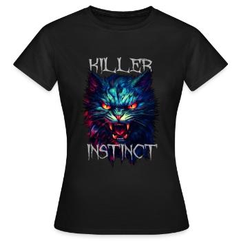Killer instict Wild cat neon - Women's T-Shirt - black - Front - AI Model Female 172 dark (172cm)