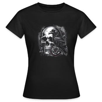 Voile de la nuit - T-shirt Femme - noir - Devant - AI Model Female 172 dark (172cm)