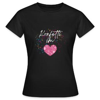 Confetti in the Heart Carnival Confetti - Women's T-Shirt - black - Front - AI Model Female 172 dark (172cm)