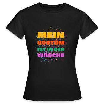 Costume de Carnaval Mon costume est au lavage - T-shirt Femme - noir - Devant - AI Model Female 172 dark (172cm)