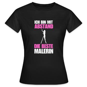 Cool Painter Design - Art Meets Craft - Women's T-Shirt - black - Front - AI Model Female 172 dark (172cm)