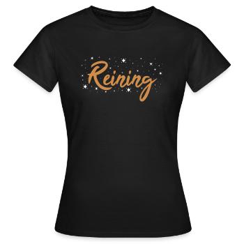 Reiner Reining - Frauen T-Shirt - Schwarz - Vorne - AI Model Female 172 dark (172cm)
