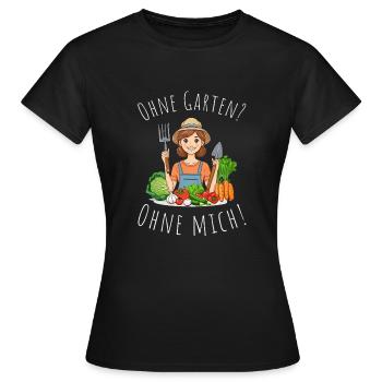 Passionate gardener – green at heart - Women's T-Shirt - black - Front - AI Model Female 172 dark (172cm)