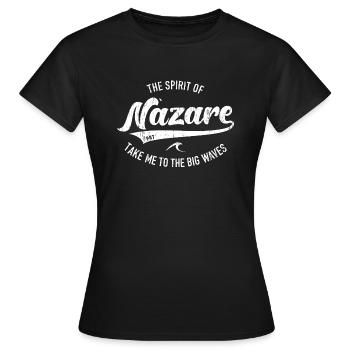 THE SPIRIT OF NAZARE - Frauen T-Shirt - Schwarz - Vorne - AI Model Female 172 dark (172cm)