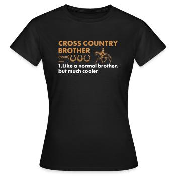 Rider Brother Definition Cross Country - Frauen T-Shirt - Schwarz - Vorne - AI Model Female 172 dark (172cm)