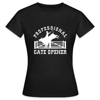Professional Gate Opener - Women's T-Shirt - black - Front - AI Model Female 172 dark (172cm)