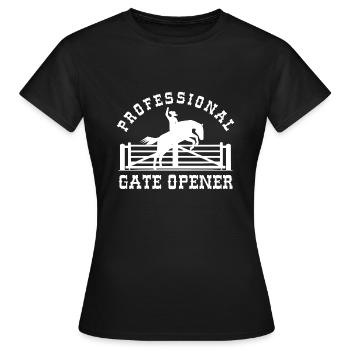 Professional Gate Opener - Women's T-Shirt - black - Front - AI Model Female 172 dark (172cm)