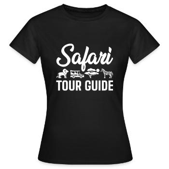 Guide touristique Safari - T-shirt Femme - noir - Devant - AI Model Female 172 dark (172cm)