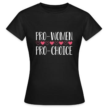 Pro Femmes Pro Choix - T-shirt Femme - noir - Devant - AI Model Female 172 dark (172cm)