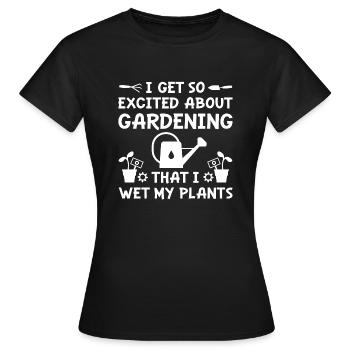 I Wet My Plants - Women's T-Shirt - black - Front - AI Model Female 172 dark (172cm)