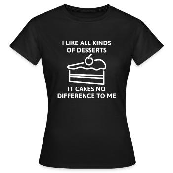 Ça ne fait aucune différence pour moi - T-shirt Femme - noir - Devant - AI Model Female 172 dark (172cm)