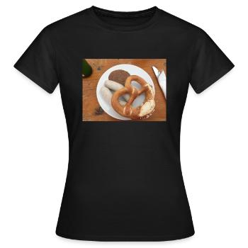 Bavarian food - Women's T-Shirt - black - Front - AI Model Female 172 dark (172cm)