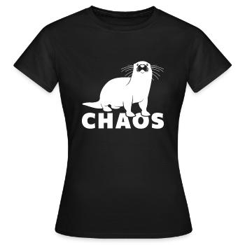 Chaos de la loutre - T-shirt Femme - noir - Devant - AI Model Female 172 dark (172cm)