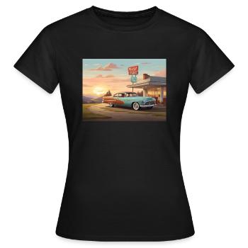 Road Trip. - Frauen T-Shirt - Schwarz - Vorne - AI Model Female 172 dark (172cm)