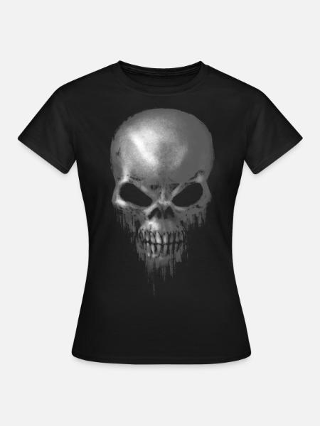 Evil Skull, Skull - Women's T-Shirt - black