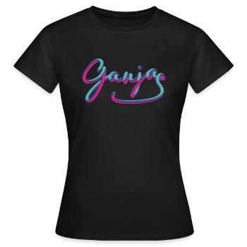 Lettre 3D de Ganja - T-shirt Femme - noir - Devant - AI Model Female 172 dark (172cm)