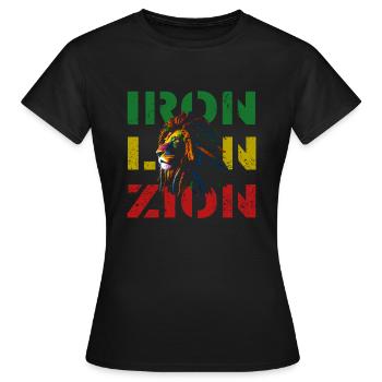 iron lion zion - T-shirt Femme - noir - Devant - AI Model Female 172 dark (172cm)