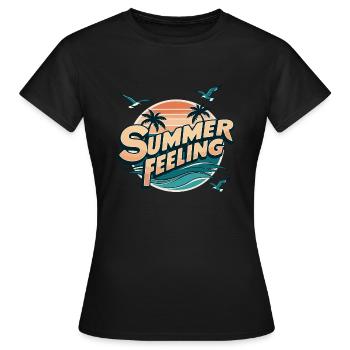 Sensation estivale - T-shirt Femme - noir - Devant - AI Model Female 172 dark (172cm)