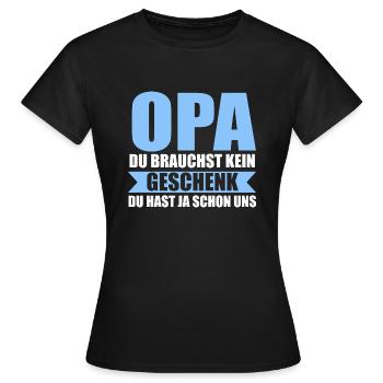 Opa Großvater Großväter Geschenk - Frauen T-Shirt - Schwarz - Vorne - AI Model Female 172 dark (172cm)