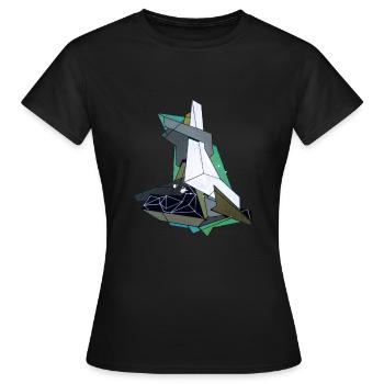 Intergalactic Brutalism # 4 - Women's T-Shirt - black - Front - AI Model Female 172 dark (172cm)