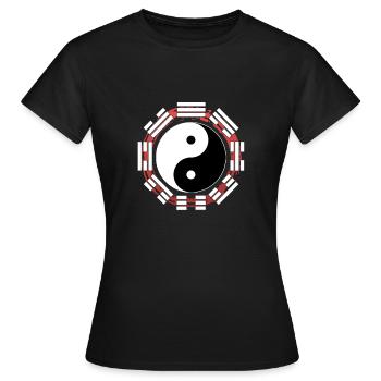 Cercle des arts martiaux chinois de Bagua Zhang Yin Yang - T-shirt Femme - noir - Devant - AI Model Female 172 dark (172cm)