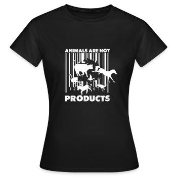 Les animaux ne sont pas des produits Protection des animaux Droits des animaux - T-shirt Femme - noir - Devant - AI Model Female 172 dark (172cm)