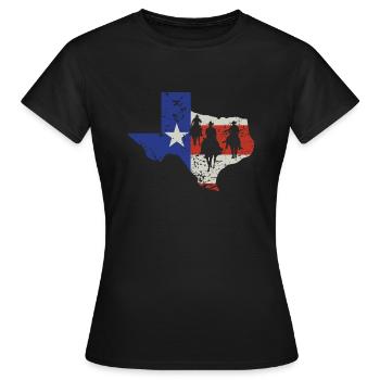 TEXAS Cowboys Texas - Frauen T-Shirt - Schwarz - Vorne - AI Model Female 172 dark (172cm)