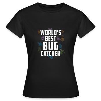 Worlds Best Bug Catcher Funny Entomologist Bug - Women's T-Shirt - black - Front - AI Model Female 172 dark (172cm)